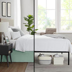 Nestl Sage Green Bed Skirt King Size - King Bed Skirt 14 Inch Drop - Brushed Microfiber Bed Skirts - Hotel Quality Pleated Bed Skirt - Shrinkage & Fade Resistant