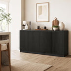 63'' Fluted TV Stand for TVs up to 75'', Modern Media Console