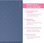 Sdpeia Under Sink Mat 31"×22" Waterproof Silicone Cabinet Liner & Sink Protector for Kitchen & Bathroom, Multi-Purpose Organizers Tray for Pets, Laundry, Cat Litter Mat