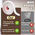 UOMTFAI Wall Cord Hider 196 Inch, Self Adhesive Cable Hider Cord Cover for Wires, Flexible Wire Cover Cable Raceway for Cord Management W0.59 H0.39in White