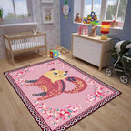 Cartoon Animal Pattern Area Rug Cute Cat Luxury Floral Decor for Carpet Farmhouse Bedroom Living Room Rugs Bathroom Kitchen Runner Mat Indoor Outdoor Non Slip Doormat 3' X 8'
