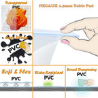 NECAUX Clear PVC Table Cover Protector 28 x 83 Inch 1.5mm Thick