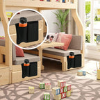 Cosmos Chair Armrest Side Organizer Bedside Caddy Organizer Wheelchair Side Storage Bag Bedside Remote Holder Water Bottle Cell Phone Holder for Couch Recliner Sofa Wheelchair, 10 inches Wide
