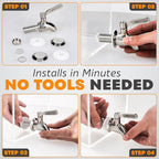 Stainless Steel Spigot for Beverage Dispenser – Leak-Proof Replacement Spigot with 2 Filters – Drink Dispenser Spigot Replacement