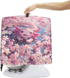 Axolotl Cherry Blossom Stand Mixer Covers Pink Kitchen Decoration Kitchen Aid Mixer Cover Dust Cover with Pockets and Handle Kitchen Accessories Mixer Covers