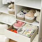 Small Storage Baskets for shelves,Fabric Storage Baskets for closet,rectangular Collapsible baskets for organizing clothes,books,gifts