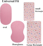 Dot Bassinet Sheet Set 2 Pack Stretch Fitted Bedside Sleeper Bassinet Sheets Sheets,Ultra Soft, for Baby Girls and Boys Pink, Love
