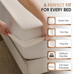 Deluxe Cooling Waterproof Organic Mattress Protector Full - Organic Cotton Percale Breathable Mattress Pad Cover - Naturally Cool for Hot Sleepers – Soft Natural Comfort