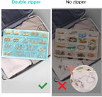Hanging Jewelry Organizer Storage with 88 Zippered Pockets, Dustproof Foldable for Travel, Double-Sided Accessories Organizer Holder for Earrings Necklaces Rings on Closet Wall Door (Blue)
