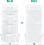 Simple Houseware Double-Sided Hanging Gift Wrap Organizer Storage Pockets, White (Set of 1)