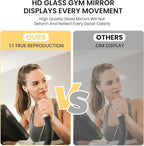 Home Gym Mirror, Set of 2Pcs 48″×30″ Large Gym Mirrors, Tempered Glass Full Length Wall Mirrors, Full Body Mirror for Bedroom, Wall Mounted Mirror for Gym, Bedroom, Door