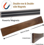 HOSHANHO Magnetic Knife Strips, Magnetic Knife Holder for Wall 16 Inch, Acacia Wood Knife Magnetic Strip Use as Knife Bar, Knife Holder for Kitchen Utensil Organizer