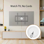 6 Pack Cord Hider for Wall Mounted TV, 2-3/8"(60mm Hole) Cord Hider for TV Wall, Wall Cable Management Kit, Includes 6 Black Pass Throughs, 1 Hole Saw Drill Attachment & 10 Cable Ties for Easy Install