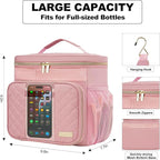 Portable Shower Caddy College Dorm Essentials (Full Size Bottle Compatible), Toiletry Bag for Women Men, Hanging Makeup Bag with Quickly Dry Mesh Base for Travel,Gym & Camping,Pink