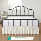 Cottington Lane Ruffled Bed Skirt Full Size with Split Corner, Brushed Microfiber Hotel Quality Ivory Dust Ruffle, 24 Inch Drop Gathered Bedskirt, Soft and Stylish, Shrinkage and Fade Resistant