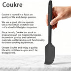 Coukre Silicone Spatula Set of 5,High Temperature Resistant, Food Grade Silicone, Dishwasher Safe, for Baking, Cooking (Pure Aqua Green)