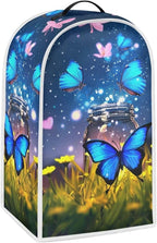 Talayituse Butterfly Flower Print Blender Dust Cover, Fingerprint Protection Cover for Stand Mixer or Coffee Machine, Home Kitchen Appliance Covers for Stain Dust Resistant Supplies