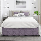 Nestl Grayish Purple Bed Skirt Cal King Size, Pinch Pleat Cal King Bed Skirt, 14" Inch Drop Cal King Bedskirt, Hotel Quality Bed Skirts, Microfiber Bedskirt for Cal King Bed, Grayish Purple Bed Skirt