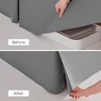SONIVE Full Bed Skirt,15" Drop Pleated Dust Ruffle,Classic Tailored Easy Fit Brushed Microfiber Skirts Hotel Quality Shrinkage & Fade Resistant Grey