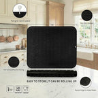 MicoYang Silicone Dish Drying Mat for Multiple Usage,Easy clean,Eco-friendly,Heat-resistant Silicone Mat for Kitchen Counter or Sink,Refrigerator or Drawer Liner Coffee XL 18 inches x 16 inches
