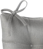 Klear Vu Omega Non-Slip Rocking Chair Cushion Set, Assembled in USA, Thick Padding & Tufted Design, Includes Seat Pad & Back Pillow with Ties, 17x17 Inches, 2-Piece Set, Solid Gray