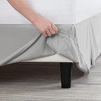 Nestl Silver Twin Bed Skirt - Twin Size Bed Skirt 14 Inch Drop - Brushed Microfiber Bed Skirts - Hotel Quality Pleated Bed Skirt - Shrinkage & Fade Resistant