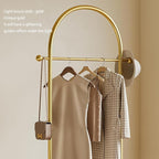 Modern Gold Arch Clothing Rack – Freestanding Garment Rack for Hanging Clothes,Heavy Duty Coat Rack,Metal Small Clothes Rack for Bedroom,Closet or Boutique Display