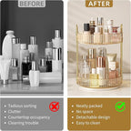 360° Rotating Makeup Organizer, Large Capacity Skincare Organizer, 2 Tier Cosmetic Skin Care Perfume Dresser Organizer, Fits Cosmetics, Perfume, Skin Care, Lipstick