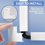 Cord Covers for Wires, Large Cord Hider for Wall Mount TV, White Cable Covers, Hide Cords, 10 x L15.7in W1.54in H0.74in