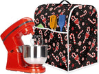 Christmas Mixer Cover Compatible for 4.5-5 Quart Kitchen Mixer Decorative Kitchen Appliance Dust Cover with Top Handle and Accessories Pocket Christmas Decoration