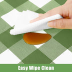 Smiry 6 Pack Sage Green Gingham Disposable Tablecloths - 54" x 108" Heavy Duty Plastic Table Cloth, Waterproof Buffalo Plaid Table Covers for Picnic, Banquets, Outdoor Parties