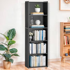 5 Tier Open Bookshelf, 52 Inch Bookcase Storage Rack