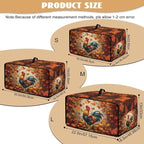 Air Fryer Toaster Oven Cover with Pockets, Stain-resistant Microwave Oven Protector for Kitchen Countertop, S, 14.5 x 18.5 x 9 Inches, Chicken Rooster Pumpkin Fall Leaves