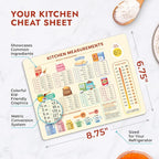 Vintage Kitchen Useful Gadgets - Cute Kitchen Conversion Chart - Easier Cooking & Baking Accessories - Gifts for Bakers