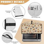 Rooster Chicken Chick Print Waterproof Toaster Oven Cover Heavy Duty Microwave Oven Dust Cover Dust-Proof Universal Kitchen Machine Covers Suitable for Most Microwave Ovens, S