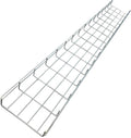 Kable Kontrol Cable Tray- 5 Feet Long - 8" Width, 6” Depth – Wire Mesh Tray Cable Management Rack Cords Organizer Cable Basket, Zinc Plated Steel NEC Approved for Network, Fiber Optic, Cabling