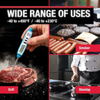 CDN ProAccurate® Instant Read Digital Pocket Thermometer for Meat, Cooking with 2.5mm Reduced Tip, Stainless Steel Stem, Fast Accurate Readings (DT450X)