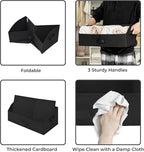 GRANNY SAYS Closet Organizer Bins, Trapezoid Storage Bin, Storage Baskets for Shelves, Collapsible Clothes Organizers and Storage, Fabric Bins for Organization, Black, 3-Pack