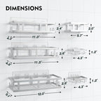 Youvip Shower Caddy 6 Pack, Adhesive Shower Shelves with Soap Holder, No Drilling Rustproof Large Capacity Bathroom Organizers and Storage, Silver