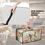 Air Fryer Toaster Oven Dust Cover Washable Fabric Countertop Microwave Smart Oven Cover for Kitchen Countertop Decor, L, 18.5 x 22.5 x 13 inches, Hummingbird Floral Pattern