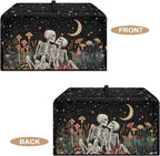 Microwave Oven Dust Cover, Halloween Skull Heat-Resistant Dust Proof Waterproof Oven Cover for Smart Oven Air Fryer Microwaves Easy-Clean Printed Countertop Microwaves Dusts Covers