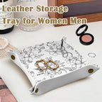 Nurse Graduation Gifts,Nurse Gifts for Women,Nursing Student or Practitioner,PU Leather Catchall Tray Jewelry, Keys, Watch, and Accessories Organizer 7.87x7.87in