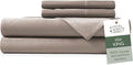 Hotel Sheets Direct 4 Piece Bed Sheet Set King Size, 100% Viscose Derived from Bamboo Sheets Set with 2 Pillowcases, Cooling & Breathable Luxury Bedding, Moisture-Wicking & Silky Soft Texture, Sand