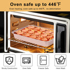 Barlket 9x13 Baking Pan & Dish, 13x9 Nonstick Rectangle Cake Pan, Rose Gold