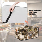 Convection Toaster Oven Cover with Pockets, Easy to Clean, Smart Microwave Baking Oven Dust Cover for Countertop, M, Aztec Highland Cow Sunflower Tribal Pattern