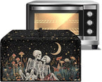 Microwave Oven Dust Cover, Halloween Skull Heat-Resistant Dust Proof Waterproof Oven Cover for Smart Oven Air Fryer Microwaves Easy-Clean Printed Countertop Microwaves Dusts Covers