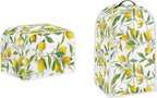 Fruit Theme Lemon Printed Appliance Covers Set Washable Kitchen Blender Dust Cover Bread Maker Toaster Cover 2 Slice Kitchen Accessories Size S