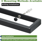 Alise Bath Towel Bar,Wall Mount 24 Inch Towel Holder,Towel Racks for Bathroom, Towel Rail for Lavatory,SUS304 Stainless Steel Hand Towel Hanger,Matte Black