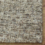 Hand Tufted Wool ECO-Friendly Area Rugs - 5'x8', Rectangle Shape, Dark Brown & Beige, Solid Plain Design, High Pile Handmade Area Rugs for Living Room, Bed Room (KWC111)