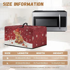 Microwave Oven Dust Cover, Christmas Highland Cattle Waterproof Polyester Dust Cover for Microwave Oven for Most Standard Microwaves Easy to Clean